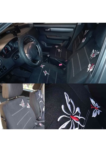 Yifomall Evrensel Kelebek Desenli Döşeme Kılıfı - 4 Parça Set, Kolay Takılır, Kir Ve Aşınmaya Karşı Koruma