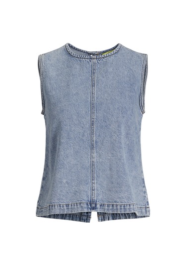 Jack & Jones Kadın Sirt Detayli Denim Bluz - Dora - 12277036 Light Blue Denim