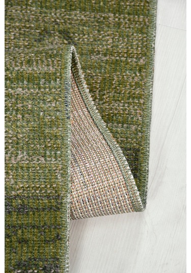 Arkaik Halı Koleksiyonu Zamansız Dokulu Desen, Tozumaz, Kolay Temizlik, İnce Form Yeşil