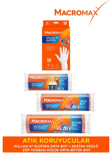 Atık Koruyucular Lateks Eldiven Ve Ekstra Güçlü Çöp Torbası Seti