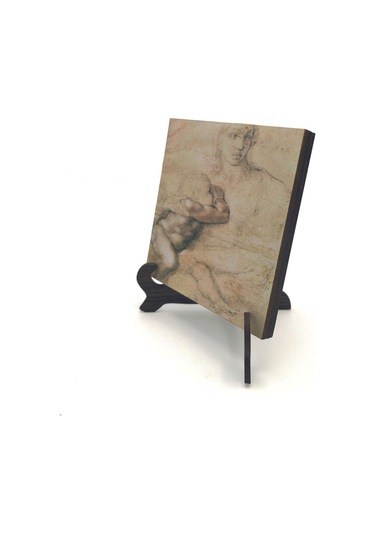 Eskiz Çizim Leonardo Da Vinci Baskılı Mdf Masaüstlük 10x10