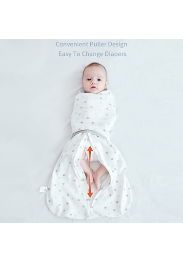 Xindoker Yeni Doğan Bebek Pamuklu Sarıcak - Yavruku Kucaklamak İçin M Beden 3-4 Ay Teknik Desenli Unicorn