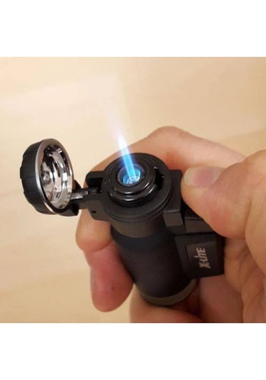 X-Lite Hunter Turbo Otomatik Pürmüz Turbo Çakmak+X-Lite 250Ml ... Siyah