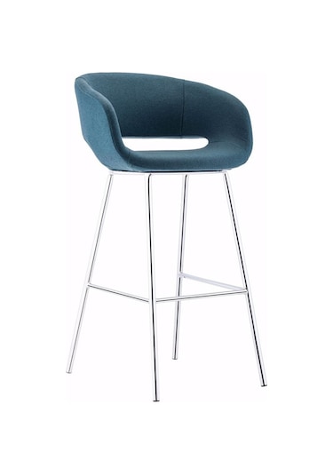 Elegant Bar Sandalyesi Mavi