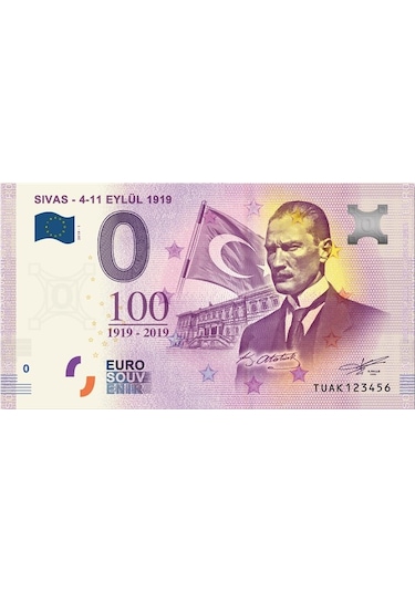 0 Euro Hatıra Parası - Sivas Kongresi 2019