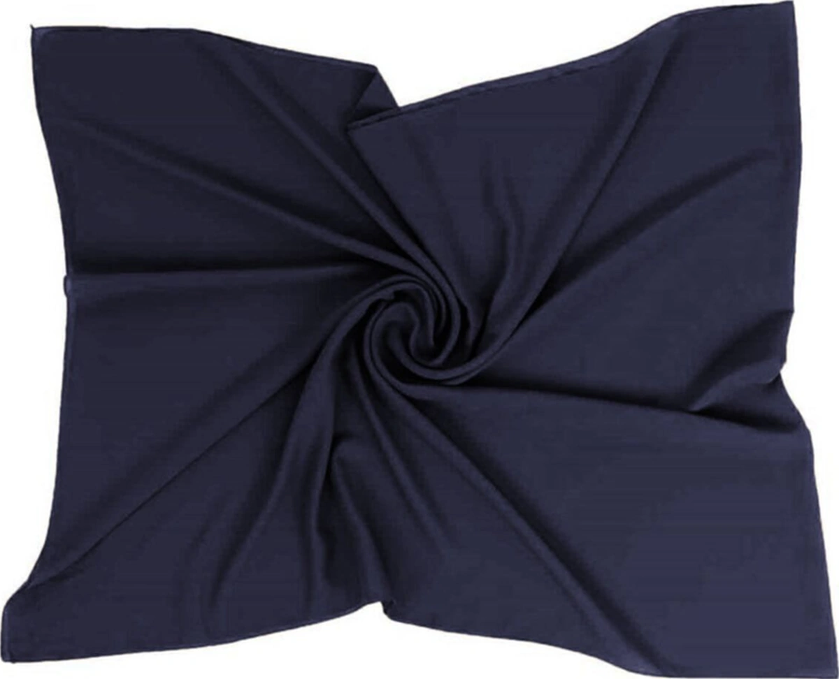 Bb - Ithal Düz Şifon Lacivert Şal Lacivert