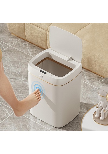 Suntek Mutfak Banyo Ofis 11l Için Sensör Çöp 11-litre Beyaz