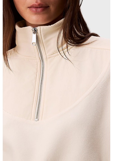 Calvin Klein Bayan Sweat Lv047d231g Yas Beyaz Beyaz