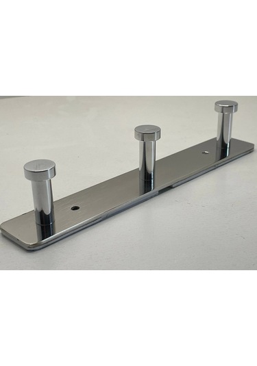 Askılık Yapışkanlı Ve Vidalı Mantar Üçlü Krom Çok Renkli