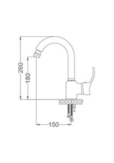 Gms Akdeniz Mix Kuğu Lavabo Musluk Bataryası Akd101