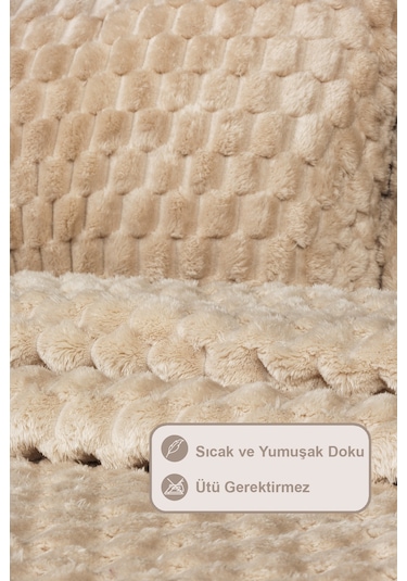 Elart Polen Battaniye Seti Tek Kişilik Wellsoft 2 Parça 180x240 Cm Cappuccino Cappuccino