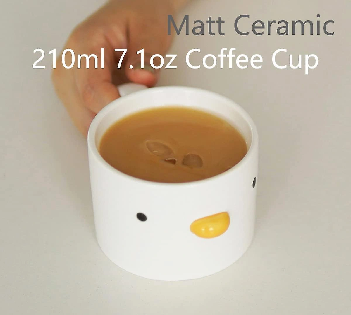 Komik Tavuklu Kahve Kupası, El Yapımı Sırlı Ördek Kupası, Güvenli Seramik Sütlü Latte Kupaları, 7oz Sevimli Çay Kupası. Best Gifts.by