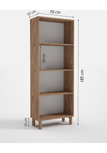 Bohem 2 Kapaklı Gardırop Mdf Kapak Ceviz