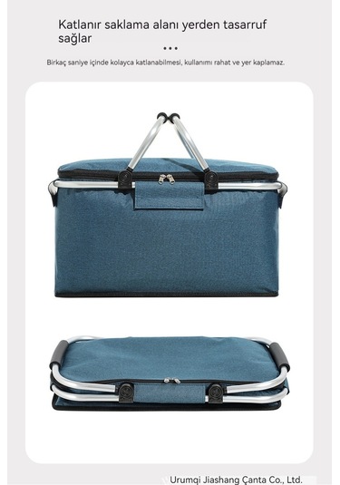 Eternal Luck Büyük Kapasite Termal Ve Soğukluk Taşınabilir Depolama Bölmesi - Koyu Mavi 001 Mavi