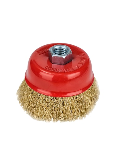 Fixonic Eratool Era10038 65mm Saçaklı Çanak Fırça Sarı Telli