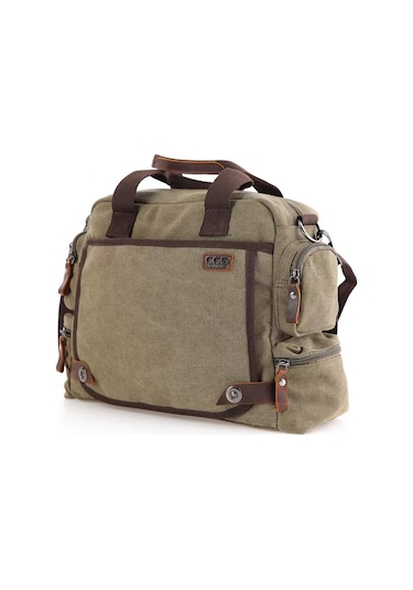 ÇÇS 31352 Kanvas Omuz Askılı Evrak Çantası Yeşil