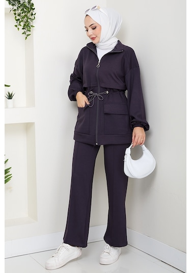 Kapak Cepli Oysho İkili Takım 1652 - Antrasit Antrasit