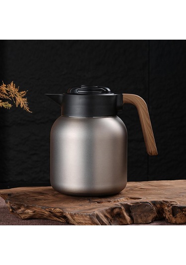 Suntek Yalıtımlı Paslanmaz Çelik Kahve Sürahisi Su Ofis Gri