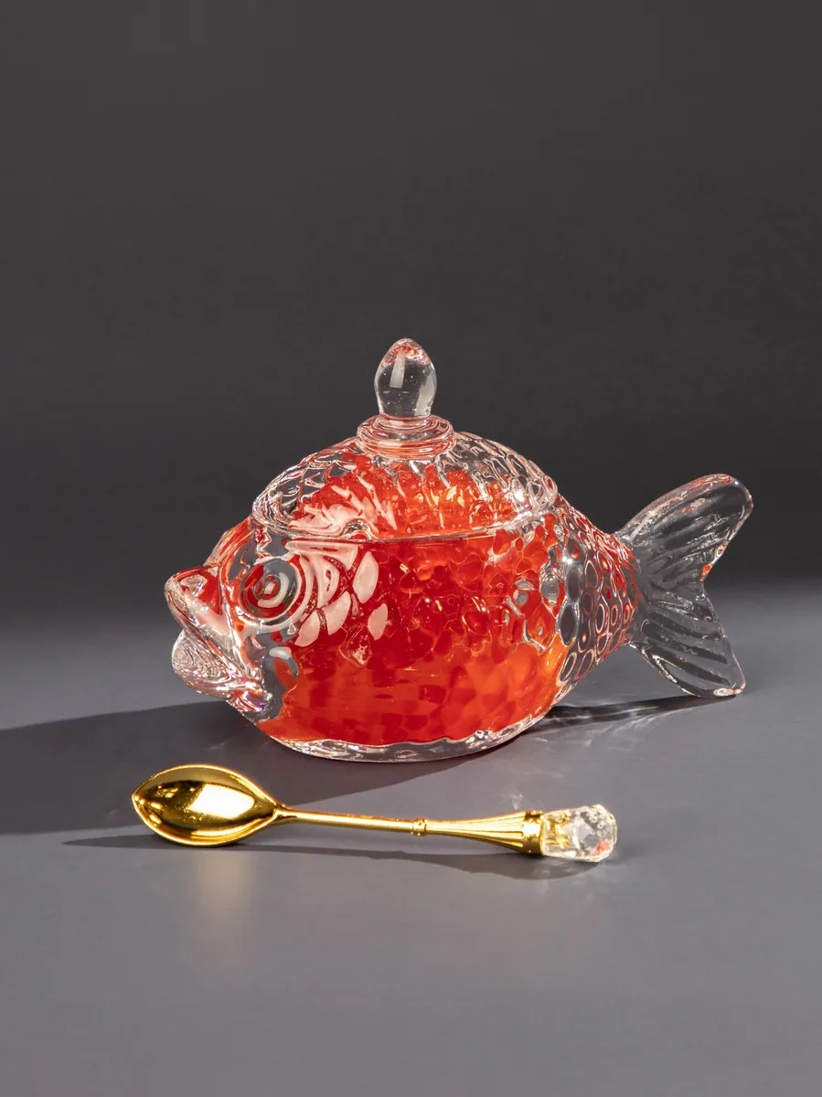 Lefard 110 Ml Kaşıklı Cam "balık" Havyar Kabı" 141374051 Beyaz