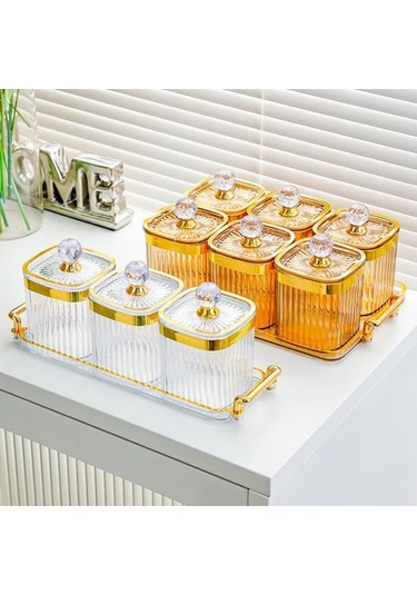 Hava Geçirmez Kapaklı Saklama Kavanozları Gıda Sınıfı Bpa İçermez Şeffaf Tasarım Kuruyemişler Beyaz