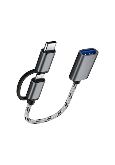 Alfais 4901 Usb 3.0 Otg To Type C Micro Usb Çevirici Adaptör