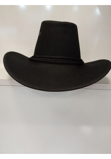 Suyutti Arıcı Store Yeni Sezon Geniş Model Siyah Hasır Kovboy Şapka Siyah