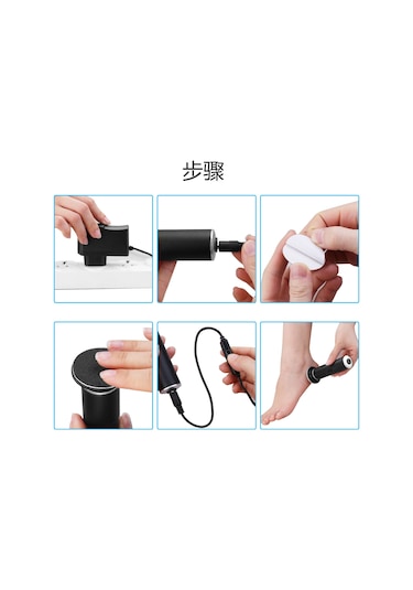 Moveevo Yeni Elektrikli Ayak Öğütücü Güzellik Ayak Aleti Peeling Makinesi Otomatik Peeling Nasır Pedikür Alet Seti Gri Avrupa