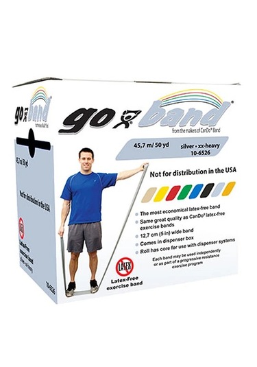 Cando Go-band Direnç Egzersiz Bandı Gümüş Xx-heavy 45.7 Mt -10-6426 Gri