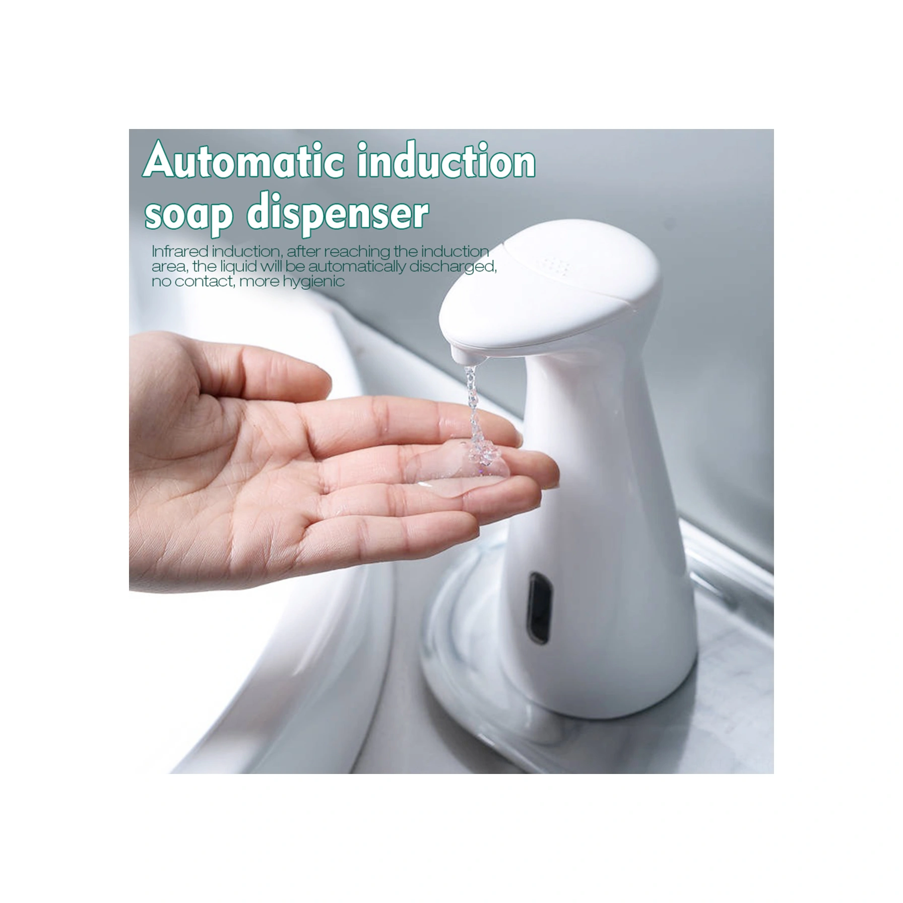Skycity Otomatik Algılayıcı Köpük Sabun Dağıtıcı, 200ml Kapasite, Dokunsuz Hareket Sensörü, Drip-önleyici Valf, Y打滑 Altlık, Abs+as Malzeme Beyaz
