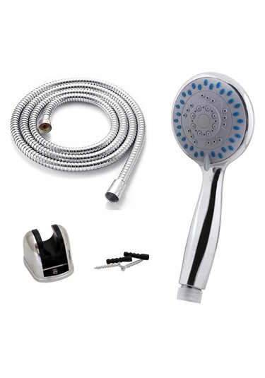 Platin Mafsallı Duş Seti Lüks 3 Fonksiyonlu Başlık 304 Paslanma Krom