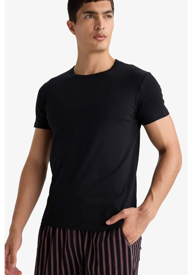 Defacto Slim Fit Dar Kesim Bisiklet Yaka Üst L4885az25aubk27 Siyah