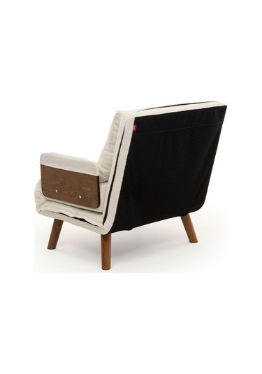 Pafu Cosmo Tekli Katlanır Yataklı Koltuk - Teddy Beyaz Beyaz