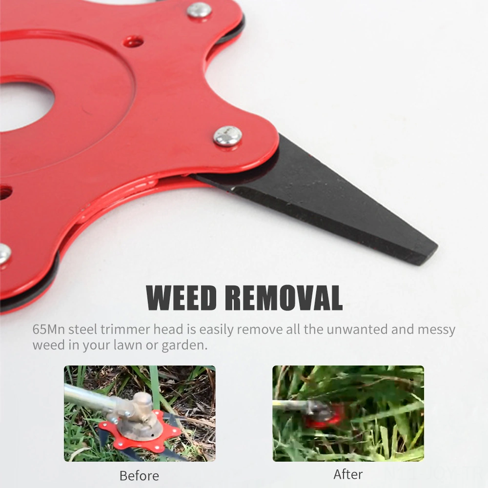 Youmex 65mn Çelik 6 Dişli Budama Kafa - Dayanıklı, Çift Taraflı Kesici Kenar, Zayıf Ot Kaldırıcı, Bahçe/çimlik Kullanıma Uygun 1 İnç Delik