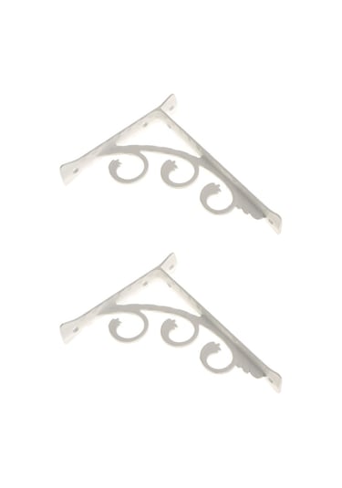 Suntek 2 Adet L Şeklinde Duvara Monte Raf Aparatı Metal Asılı Beyaz