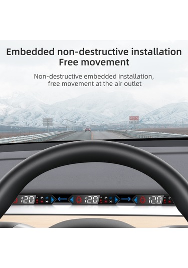 Maiyame Tesla Model 3/y 2019+ Uygun Abs Hud Ekranı - Hız/vites/sinyal/pil Seviyesi/kapı/kemer Uyarısı Gösterimi