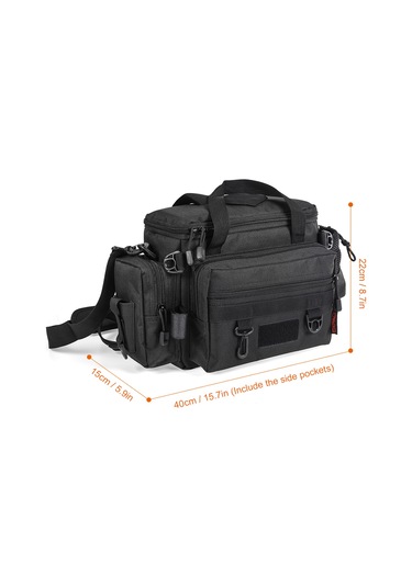 Su Geçirmez Balıkçılık Çanta Büyük Kapasiteli Çok Fonksiyonlu,siyah