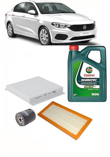 Fiat Egea 1.4 Benzinli Bakım Seti 4l Magnatec Motor Yağ+filtre...