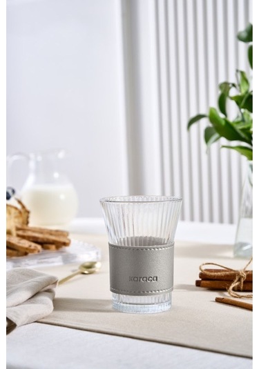 Karaca  Leather Cool Touch Latte Bardağı 210 Ml Silver