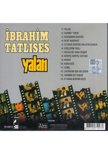 İbrahim Tatlıses - Yalan Cd