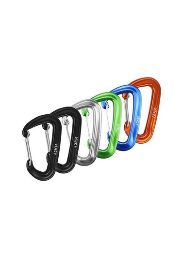 Novahub 6 Adet 12kn Dayanıklı Alüminyum Karabina - Kamp, Hiking Ve Ev Kullanımı İçin Çok Renkli, Küçük Boyutlu Çok Renkli