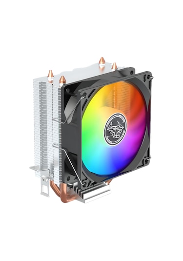 Snt Lc-200a-b Rgb 2 Bakır Borulu Siyah Kule Tipi Cpu Soğutucu - Yüksek Performans