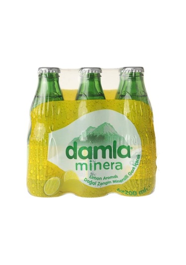 Damla Minera Limon Aromalı Maden Suyu 6 x 200 ML