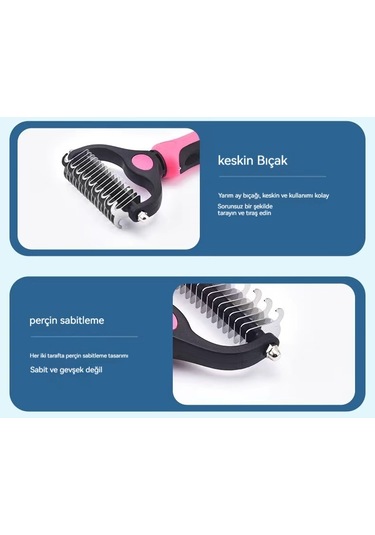 Amazon'un Çok Satan Evcil Hayvan Çift Taraflı Düğüm Tarağı Köpek Tarağı Yüzen Saçları Çıkarmak İçin Kedi Tarağı Evcil Hayvan Malzemeleri Toptan