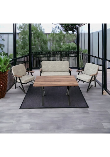 Tu Tienda Melisa 2 1 1 Masa Bahçe Balkon Mutfak Takımı,krem Krem