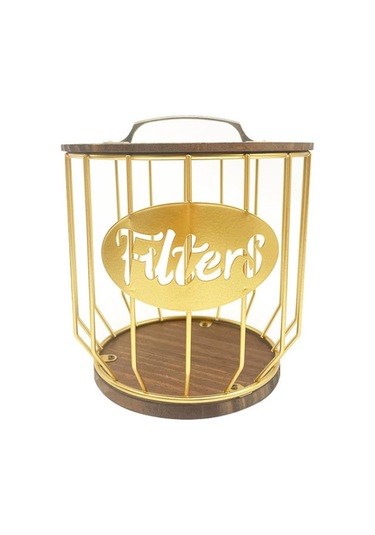 Kahve Kapsülü Filtre Depolama Sepeti Ev Mutfak Süslemeleri, Size:f Gold Diğer