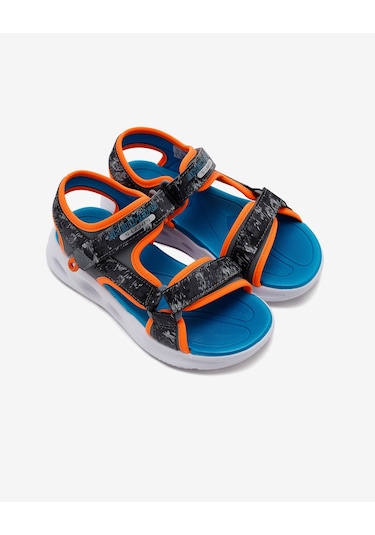 Skechers Sola Glow Sandal - Aquatastic Büyük Erkek Çocuk Gri Işıklı Sandalet 401672l Ccor Gri