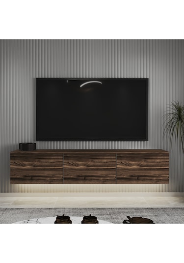 Neon Led Işıklı Duvara Monte,3 Kapaklı Tv Ünitesi,tv Sehpası Sandık Ceviz - Sandık Ceviz Sandık Ceviz Neon Led Işıklı Duvara Monte,3 Kapaklı Tv Ünitesi,tv Sehpası Sandık Ceviz - Sandık Ceviz Sandık Ceviz
