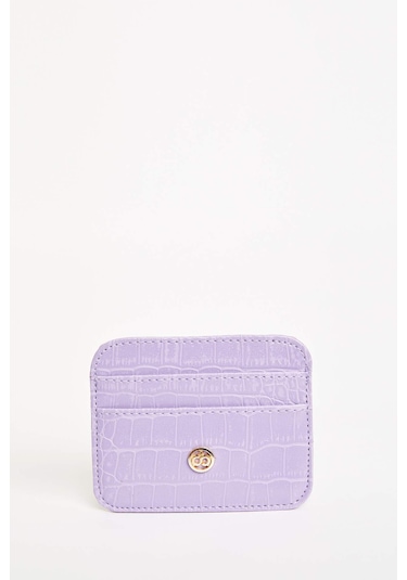 Defacto Kadın Suni Deri Croco Kartlık W2526AZNSPR46 Mor