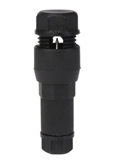 Yaozixa Siyah Nylon Bahçe Işığı Bağlantısı, Dış Mekan Elektrikli Bağlayıcı, Delikli Tap Konnektörü - 1 Adet