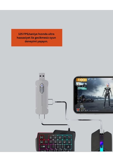 Android Uyumlu Oyun Klavye Mouse Seti Taşınabilir & Dayanıklı